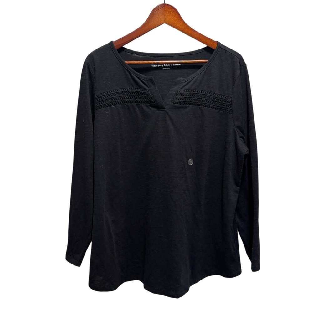Pennington's Shaped Fit Black Long Sleeve Shirt Size 1X NWT Brand New